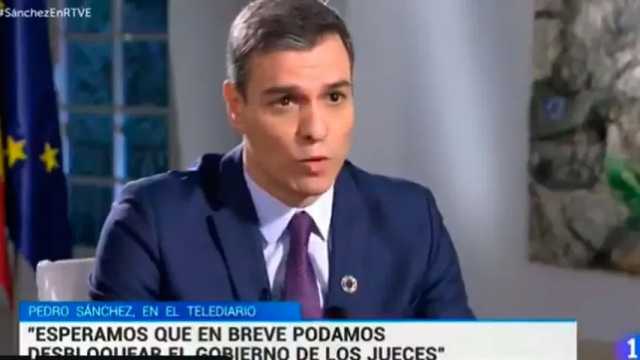 Primeras declaraciones de Pedro Sánchez tras la investidura. (Foto: La 1/RTVE)