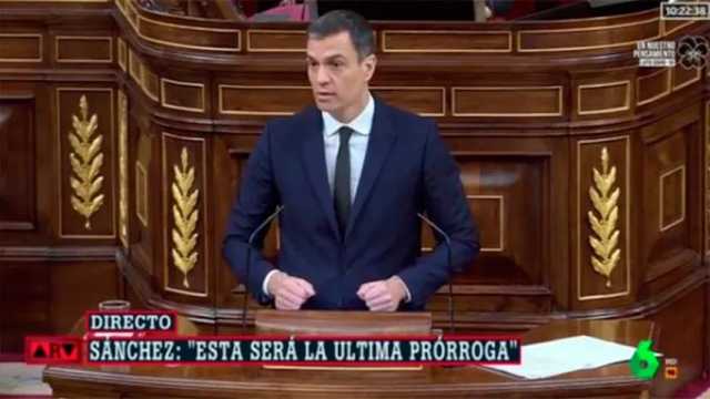 Pedro Sánchez en su intervención en la Cámara. (Foto: La Sexta)