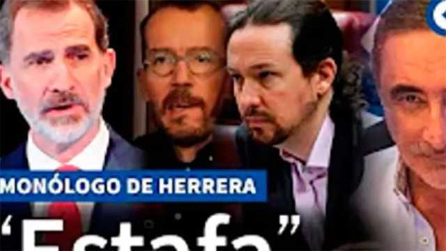 Carlos Herrera denunció la operación de Podemos contra Juan Carlos I y el Rey. (Imagen: Cadena COPE)