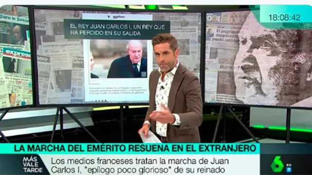 Una gran repercusión de la salida de España de Juan Carlos I. (Foto: @MVTARLa Sexta)