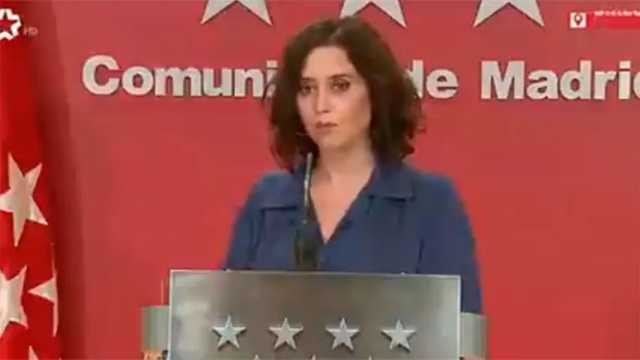 Isabel Díaz Ayuso en nueva llamada a Pedro sánchez al pacto y consenso sobre Madrid. (Foto: Telemadrid)