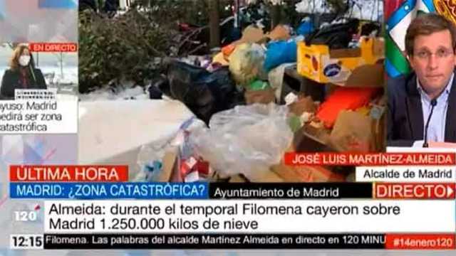 Una gran preocupación en Madrid por la recogida de basuras. (Foto: Telemadrid)