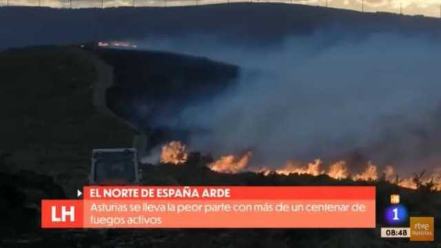 El incendio más desastroso es el de  Puebla de Arenoso, en la provincia de Castellón. (Foto: RTVE)